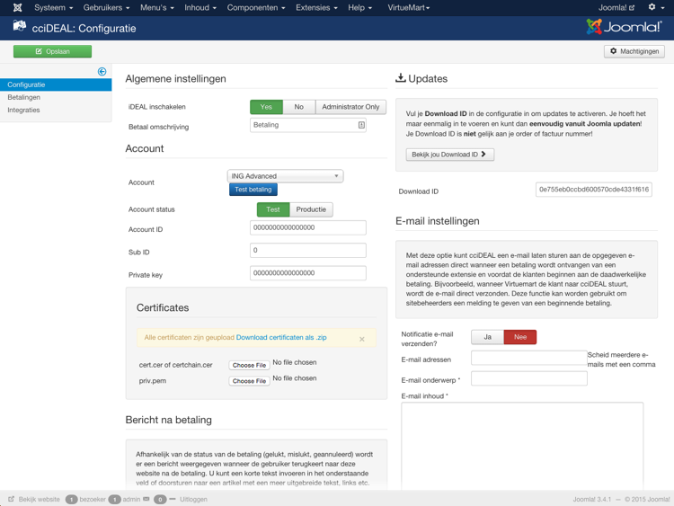 Straight forward configuration