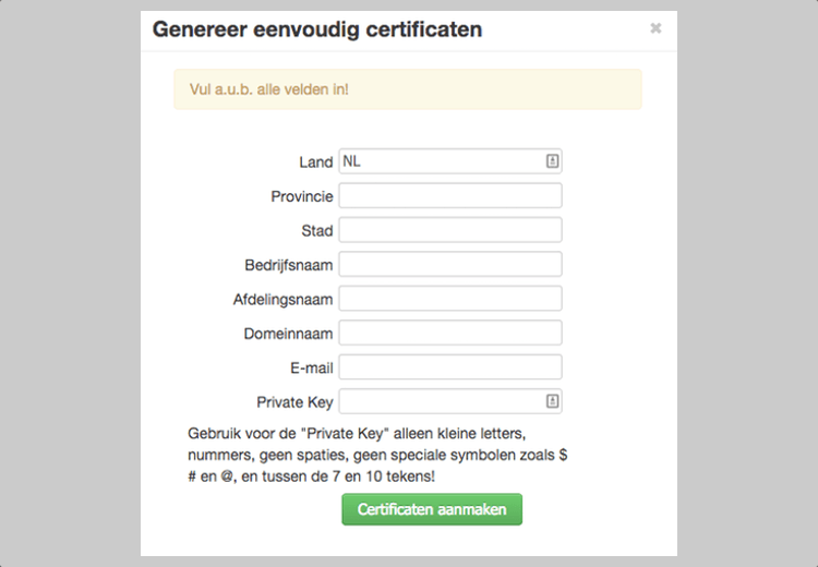 Easily create certificates
