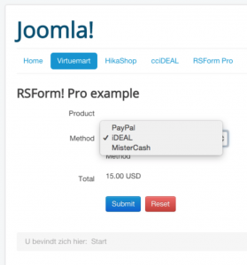 RSForm Pro - Bancontact