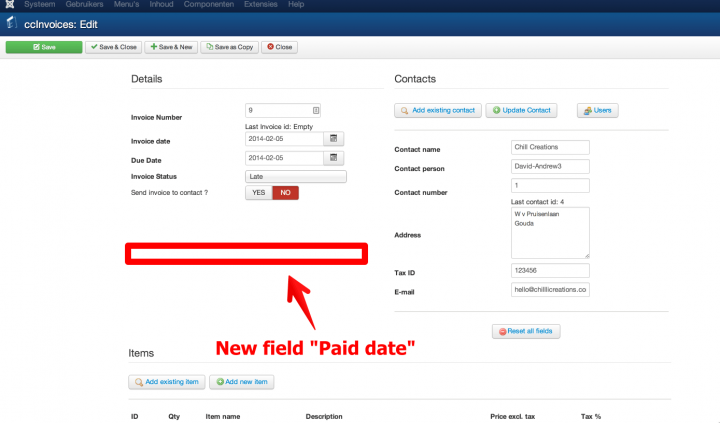 ccinvoices payment date