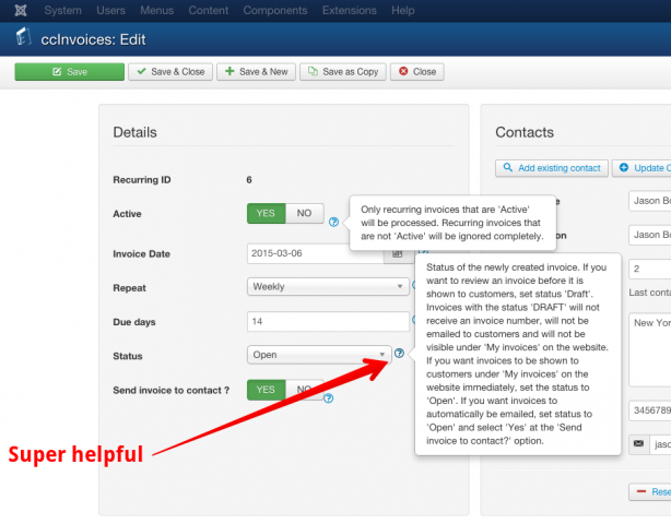 ccinvoices helpful help