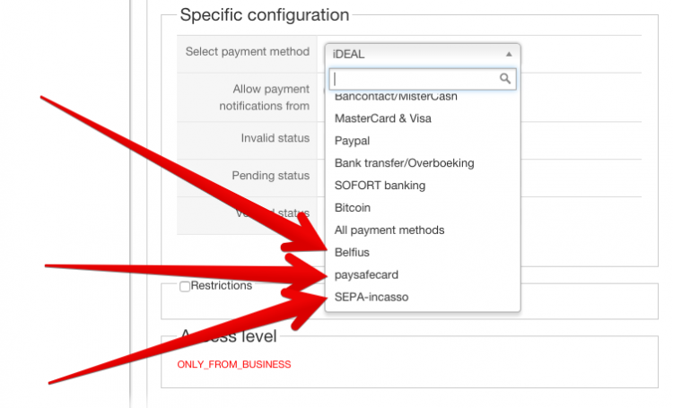 nieuwe mollie betaalmethoden
