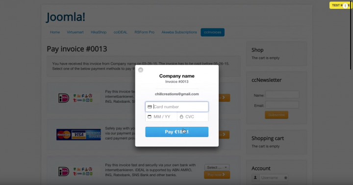 stripe ccinvoices guest checkout